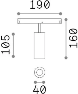 Sistemet Teknike Ego track single 12w 3000k dali