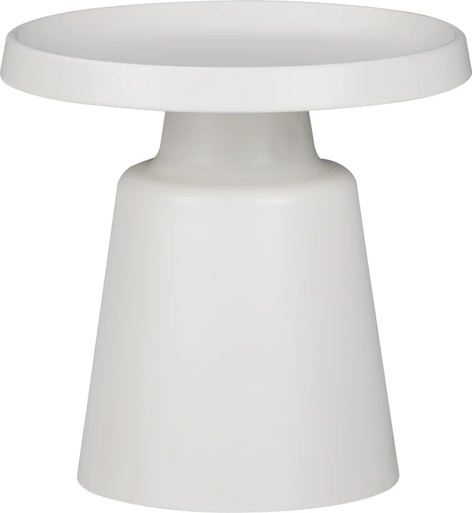 Set tavolinash kafeje Ginoze, metal i bardhë, 2 copë