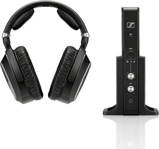 Kufje Sennheiser RS 195-U, wireless, lidhje 3.5 mm, head-band, bateri AAA, të zeza