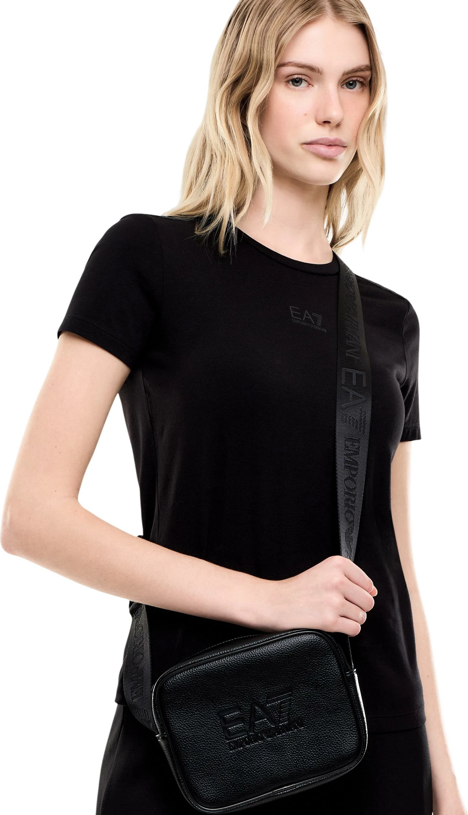 Çantë crossbody për femra EA7 7W001619 AF27199, e zezë