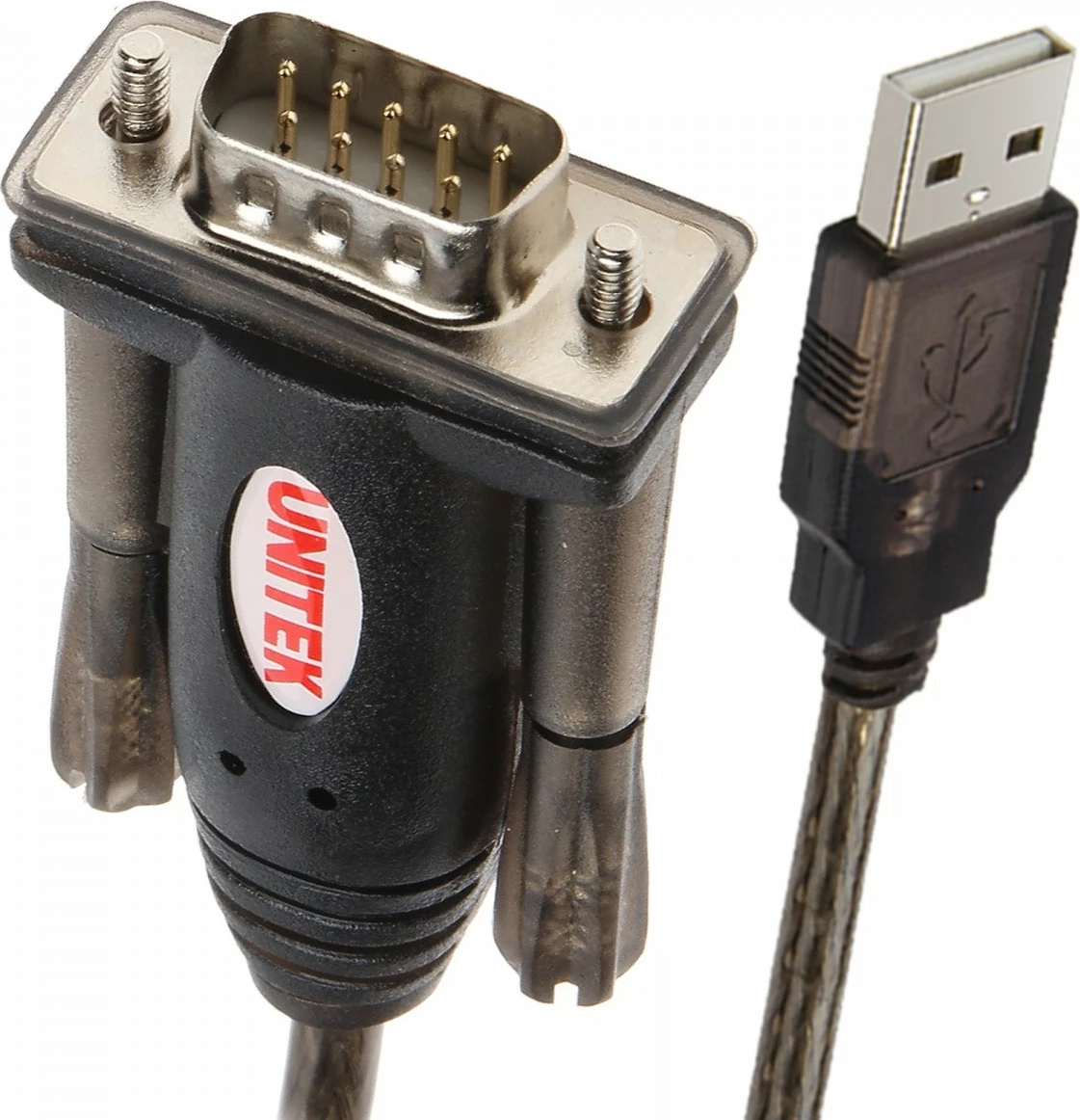 Adapter USB në RS-232 Unitek Y-105A, 1.4m, i zi me adapter DB9F/DB25M