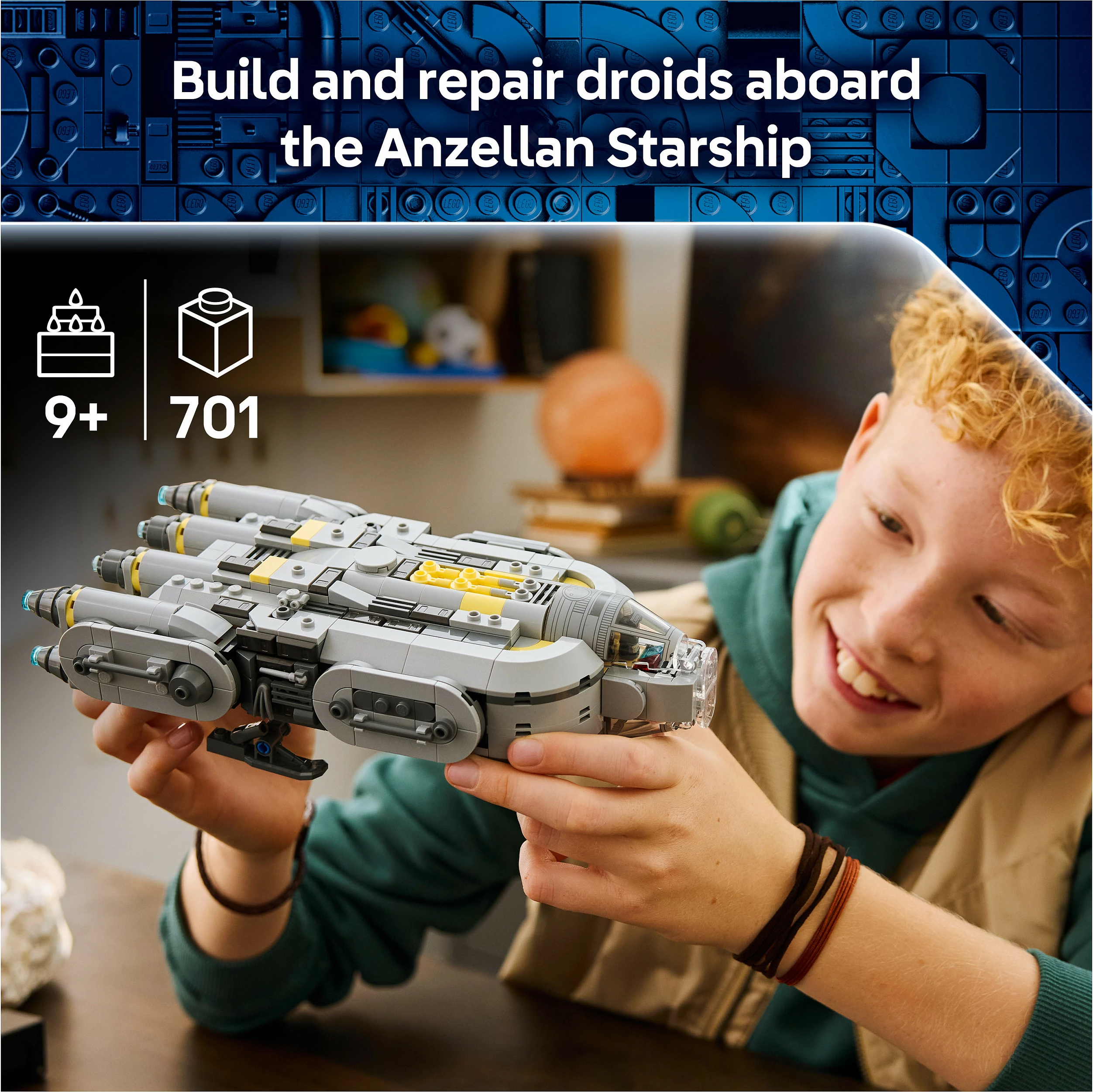 Set ndërtimi LEGO Star Wars 75445 Anzellian Starship, 701 pjesë, shumëngjyrësh