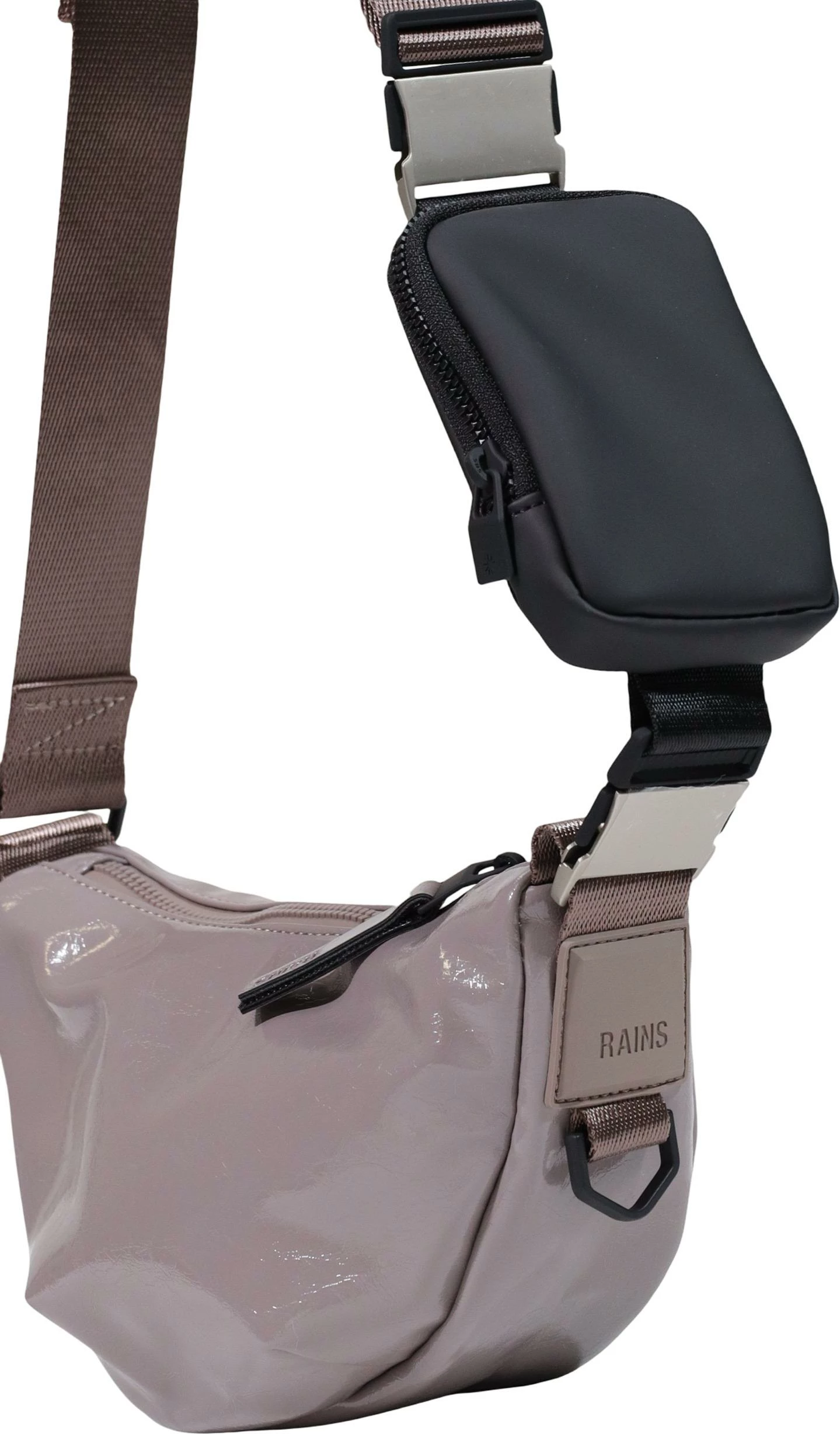 Çantë krahu Rains Valera Shoulder Bag Mini W3 13650, vjollcë/taupe