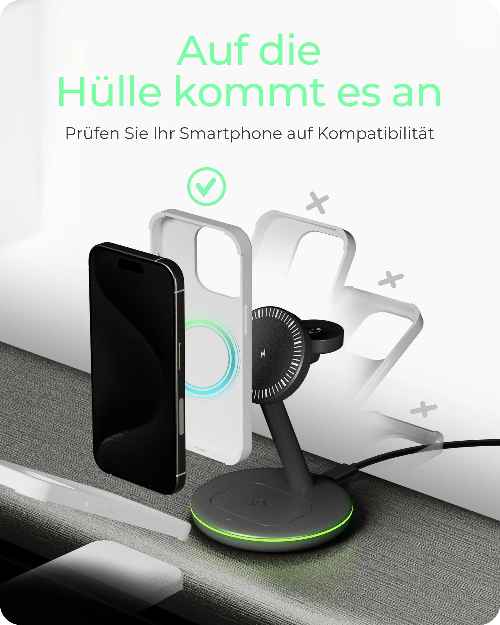 Stacion karikimi magnetik ICY BOX 3-në-1, MagSafe, USB-C/PD, iPhone/Apple Watch/AirPods, i zi
