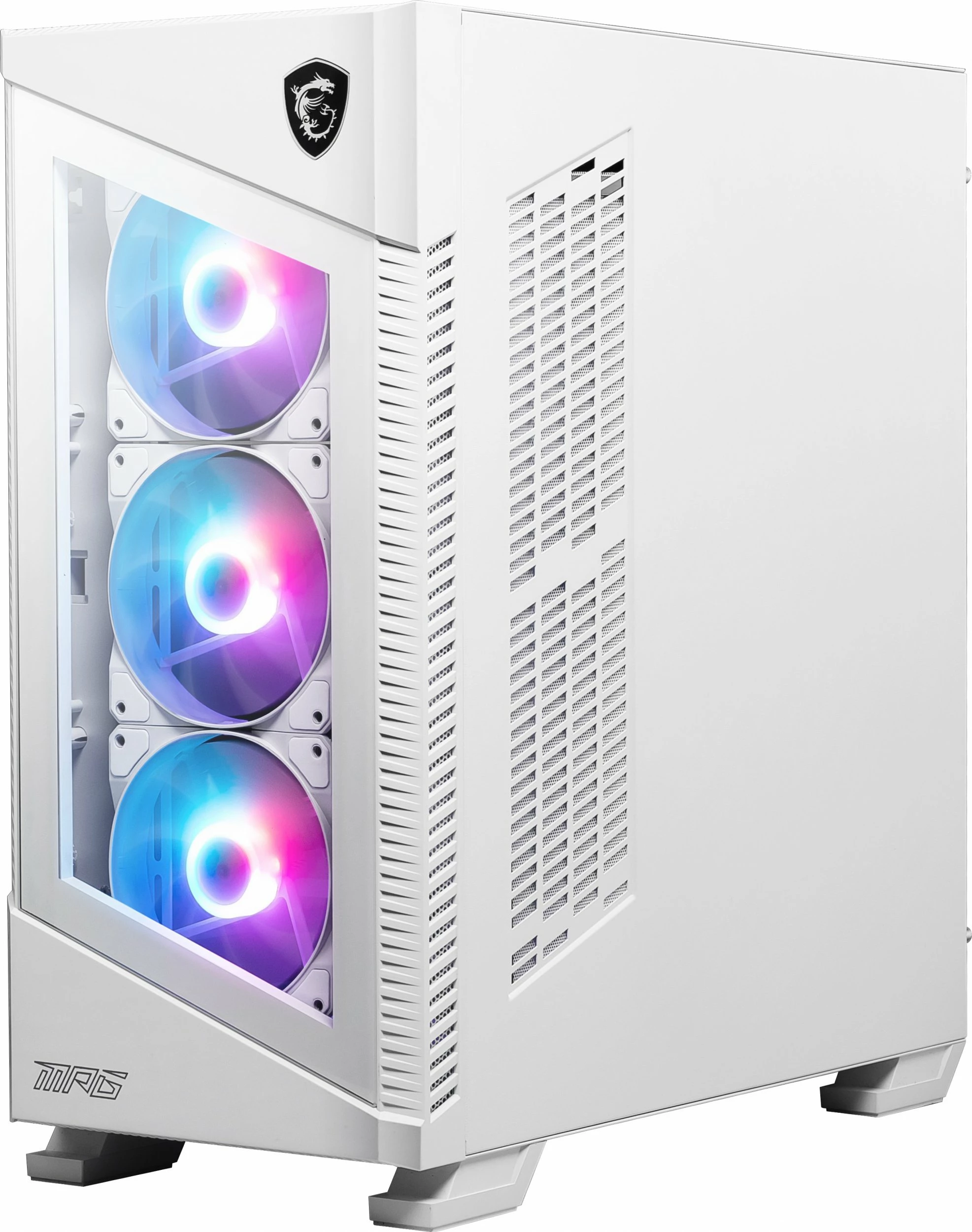 Kasë MSI MPG Velox 100R ARGB Midi Tower ATX/eATX me xham të temperuar, USB-C, kllapë GPU vertikale, e bardhë
