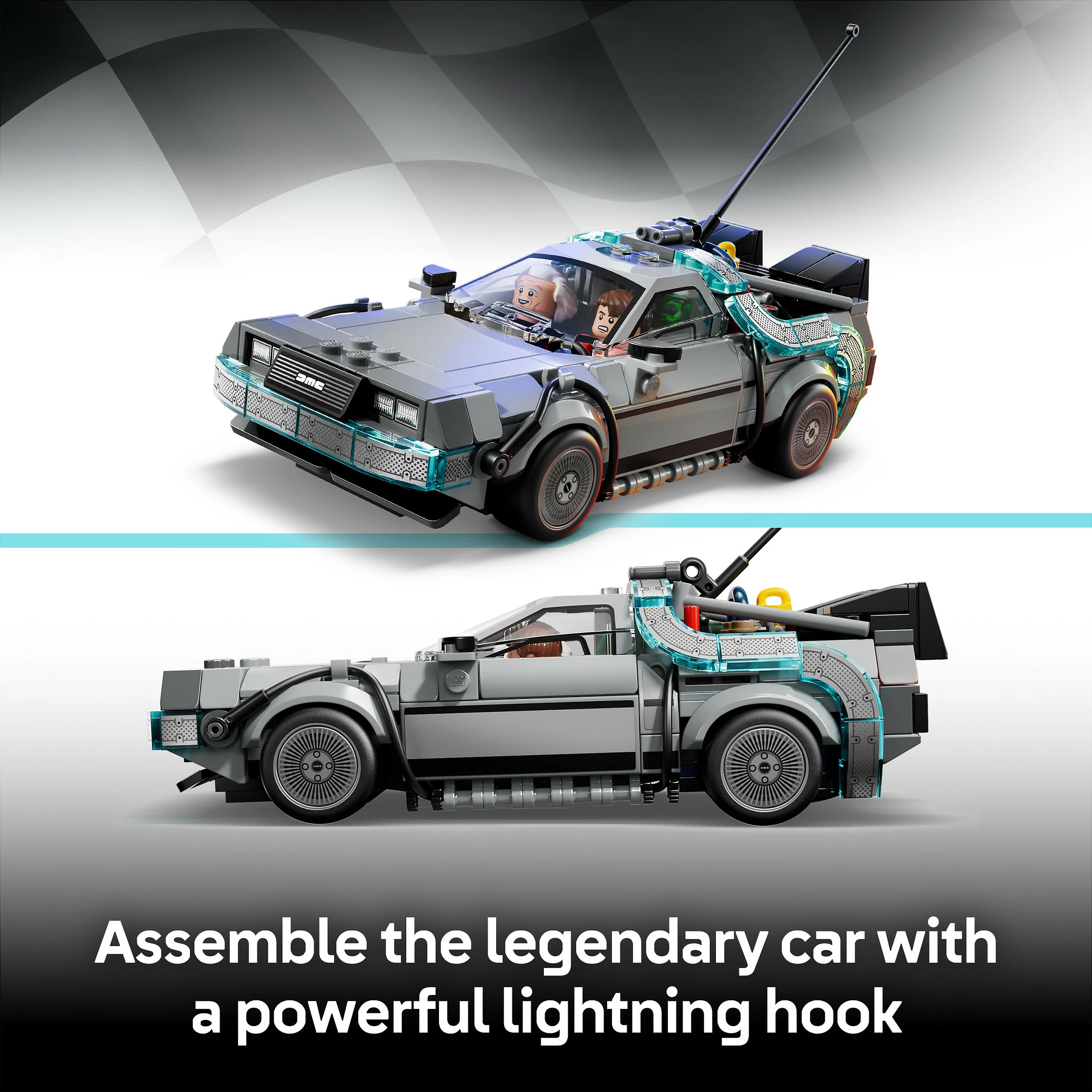 Set ndërtimi LEGO Speed Champions Time Machine Back to the Future 77256, 357 copë, multikolor