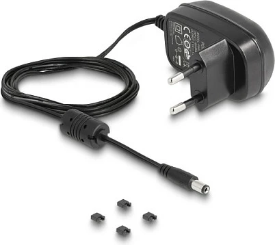 Konvertues DeLOCK 64265 RS-232 në RS-422/485, me adaptor rryme, metal, i zi