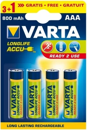 Akumulatorë Varta BAVA 56703 AAA, 800 mAh, set prej 4 copë