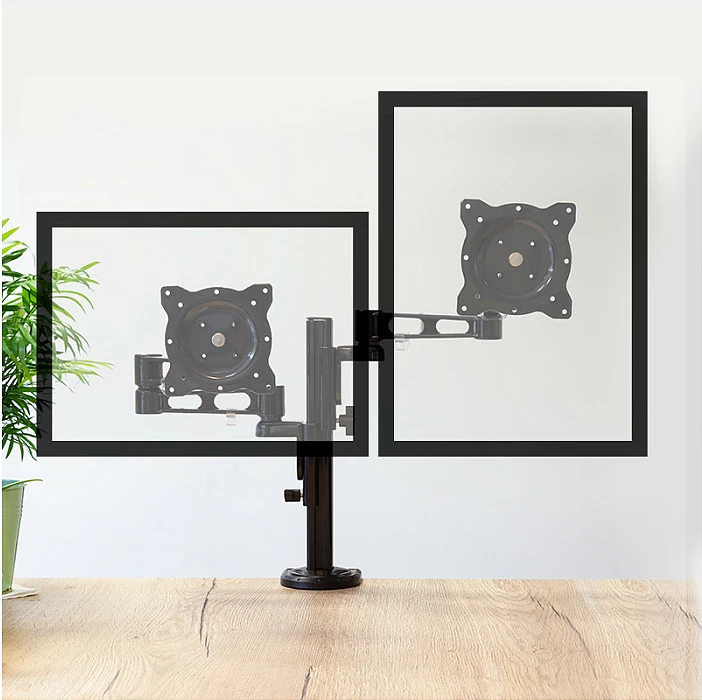 Mbajtëse monitori LogiLink 2-krahëshe, 13-26", alumin, e zezë
