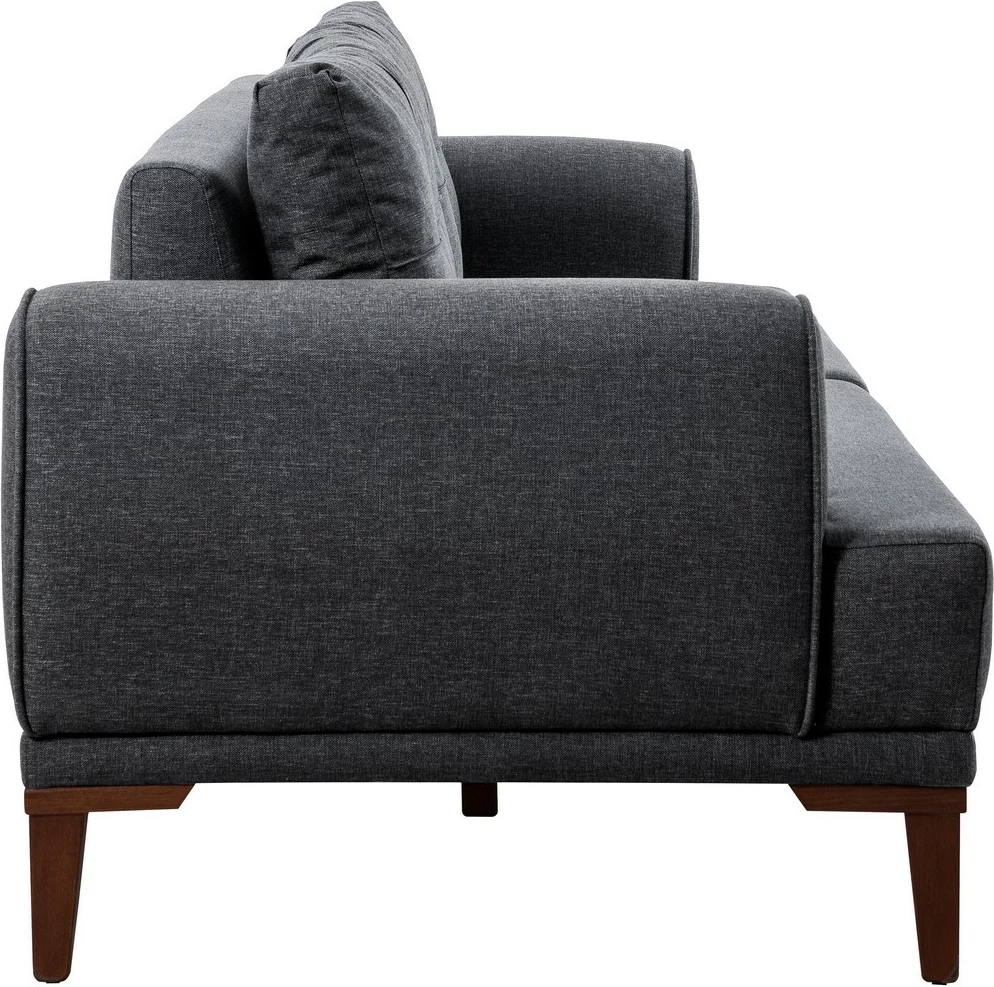 Divan treshe Atelier del Sofa, Vina 3, anthracite, walnut