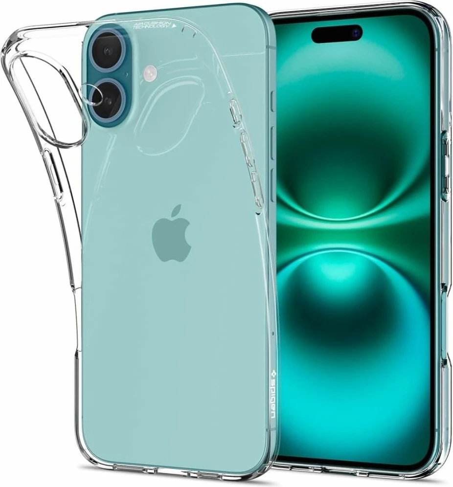 Mbështjellës Spigen Liquid Crystal për iPhone 16, Transparent