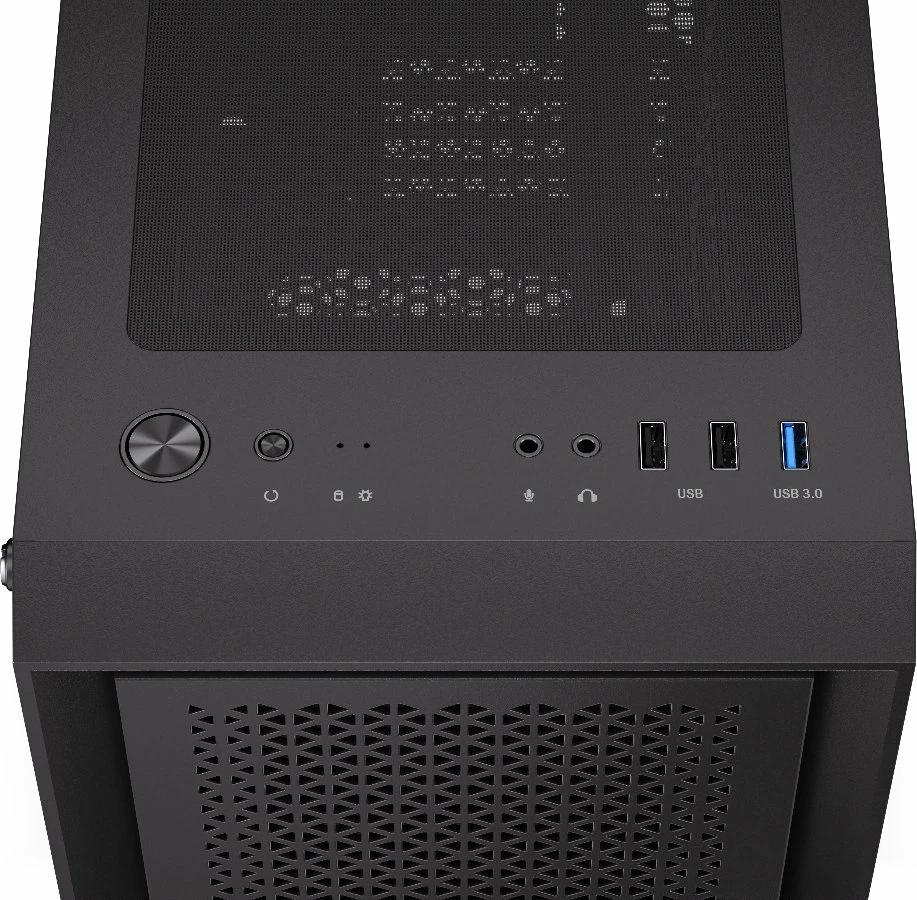 Kasë Krux Scor KRXD002 Cube Tower microATX/Mini-ITX me xham të kalitur, e zezë