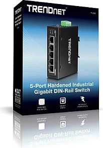 Switch industrial TRENDnet TI-G50, unmanaged, 5x Gigabit Ethernet, DIN-rail, IP30