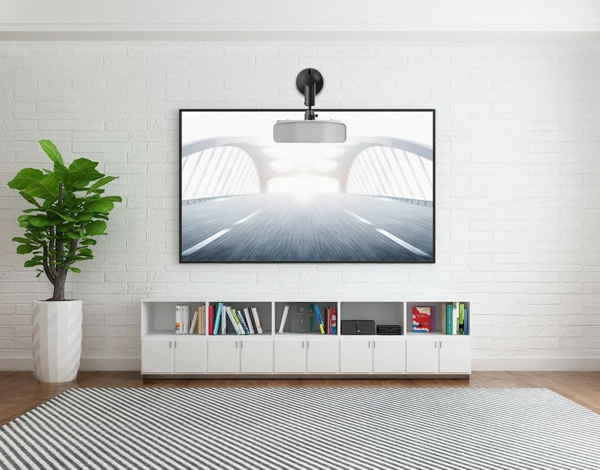 Mbajtës muror për projektor të shkurtër EQUIP, 26 kg, Çelik, i zi