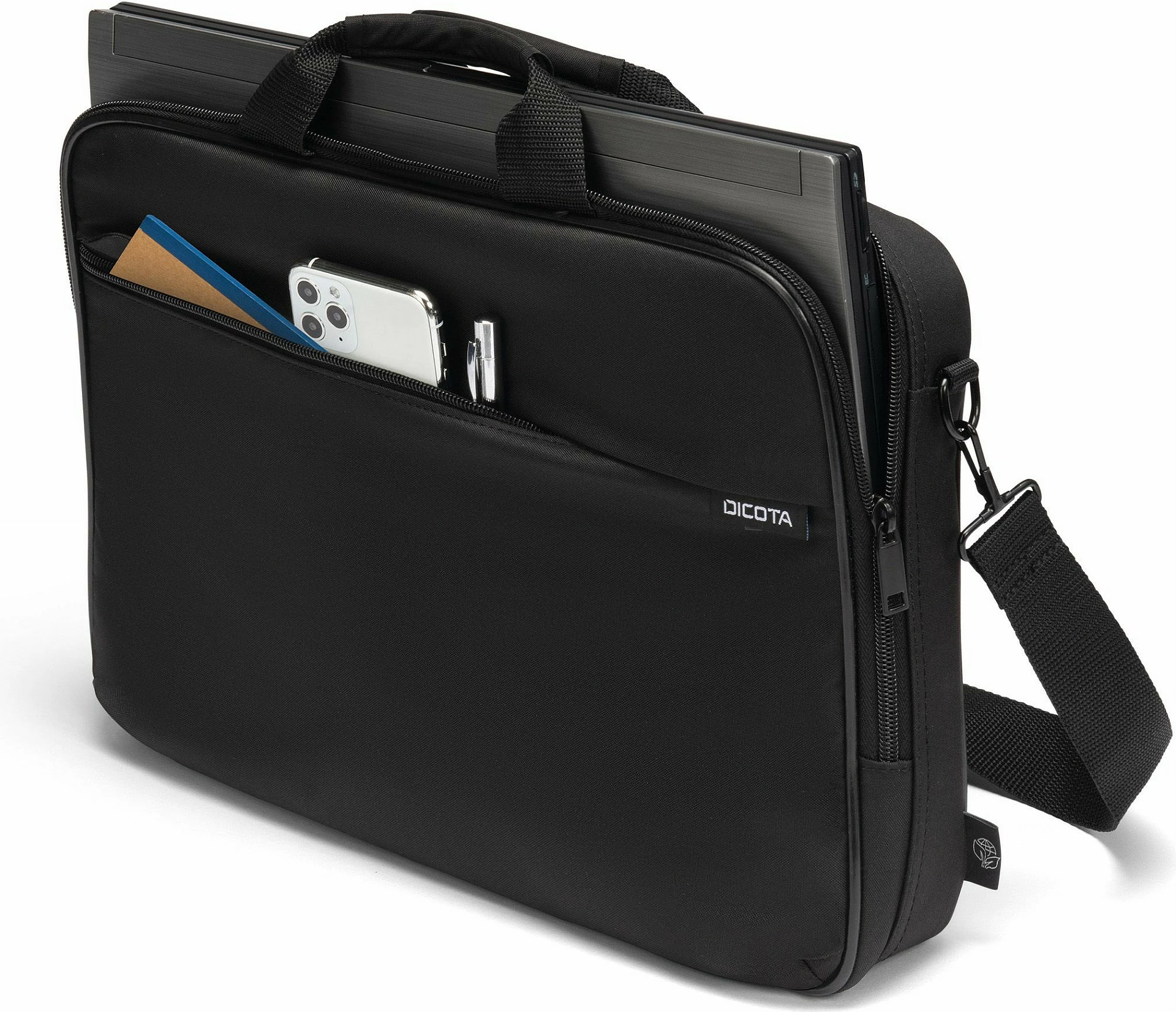 Çantë DICOTA D32094-RPET, 16", rrip shpatullash, e zezë