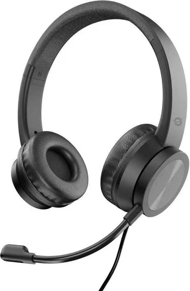 Kufje Conceptronic USB-C, mikrofon, stereo, 2m, e zezë