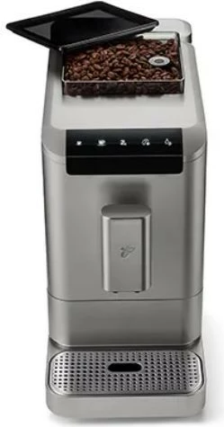 Ekspres kafeje automatik, Tchibo, Esperto2 Caff 618791, 19 bar, mulli çeliku konik, depozitë ujit 1.4L, kontejner kokrrash 300g, Silver