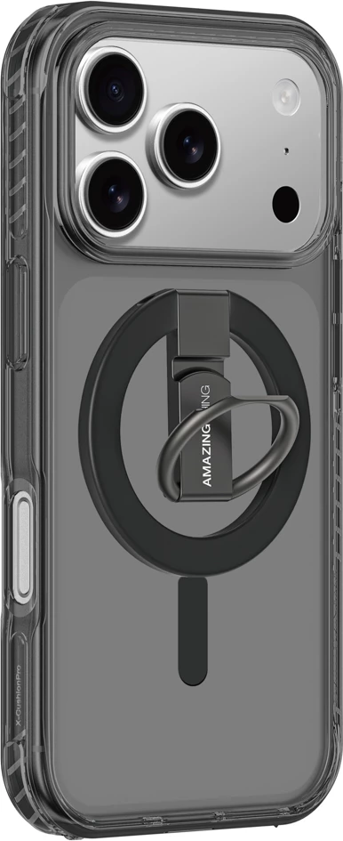 Mbështjellës AmazingThing Titan Pro Grip Ring Set për iPhone 17 Pro Max, MagSafe, i zi
