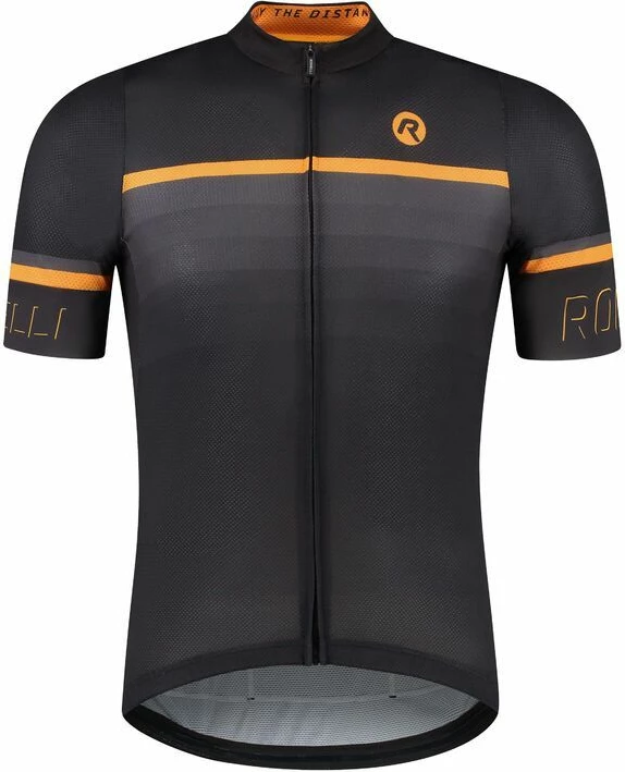 Maicë sportive Rogelli për meshkuj, e zezë dhe portokalli