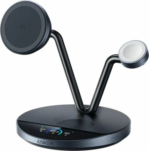 Stacion karikimi wireless 3-në-1 ANKER Prime MagGo B25X7G11 25W, i zi
