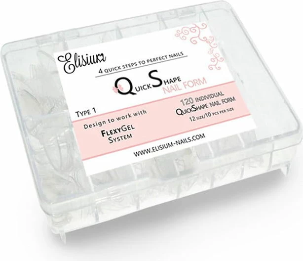 Forma për zgjatje thonjsh Elisium Quick Shape Type 1, 120 copë