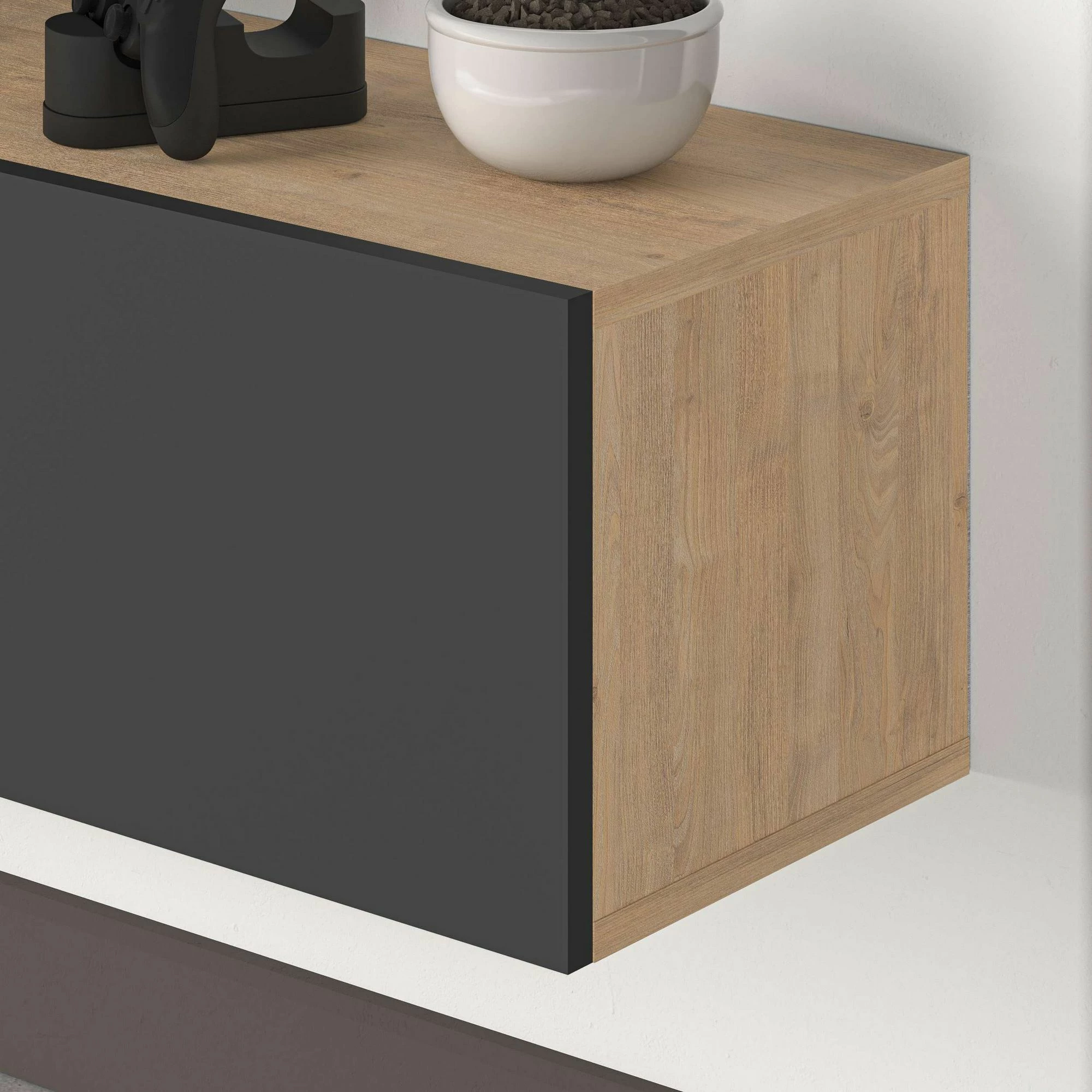Komodë TV Skye Decor Francy 180, ngjyrë lis safir, antracit