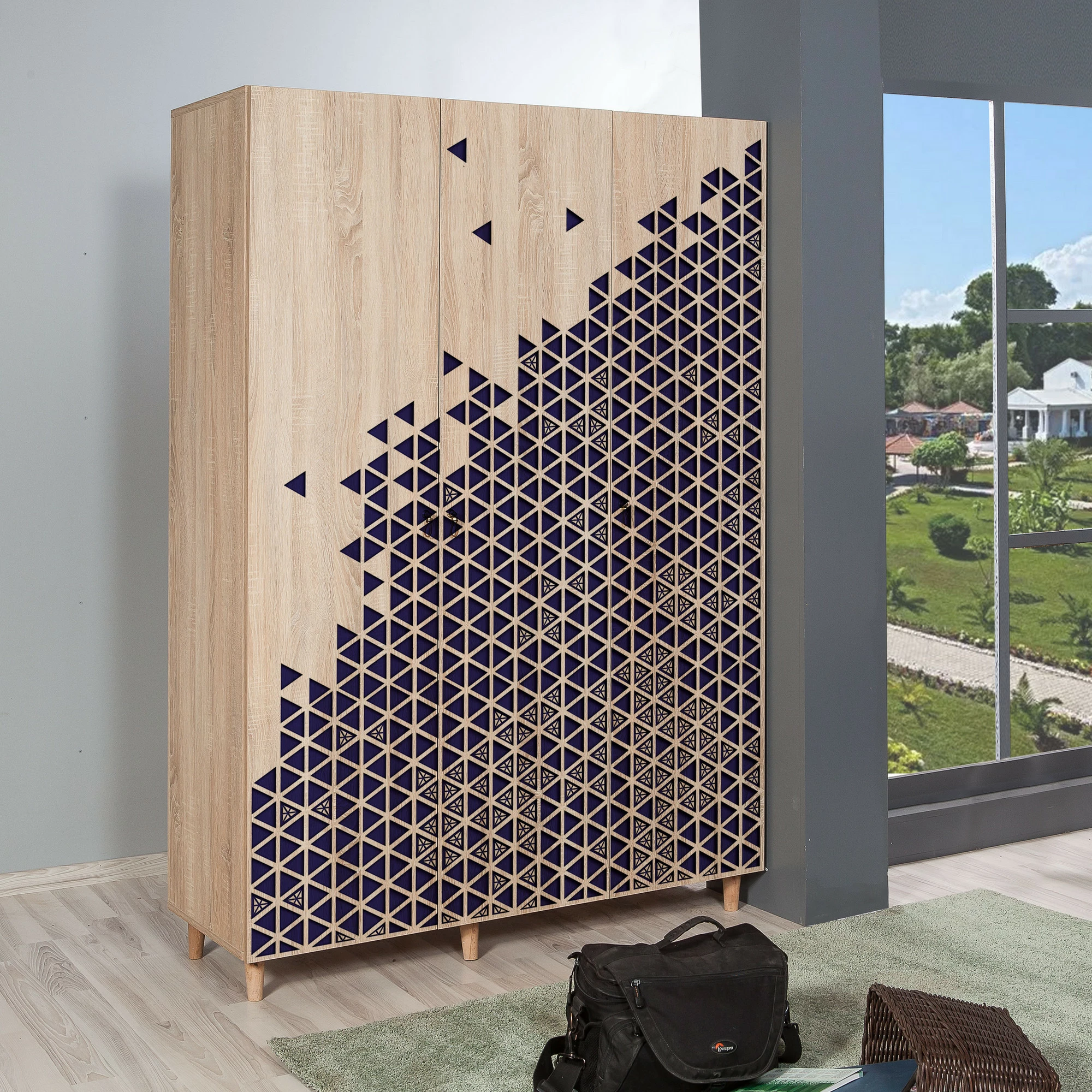 Dollap Hanah Home, Mode-123, ngjyrë lisi Sonoma