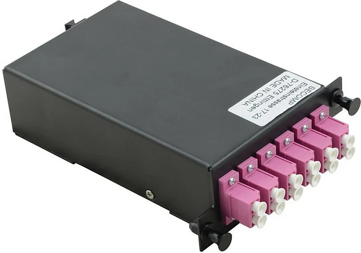 Modul fibra optike VALUE 21.99.1107, MPO (mashkull) në 12x LC (femër), i zi