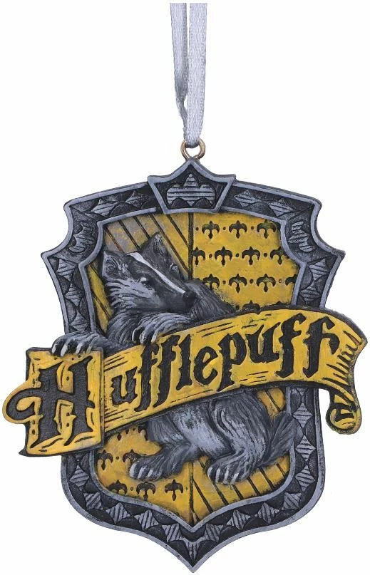 Ornament varës NEMESIS NOW Harry Potter Hufflepuff Crest, resin, e verdhë/zi