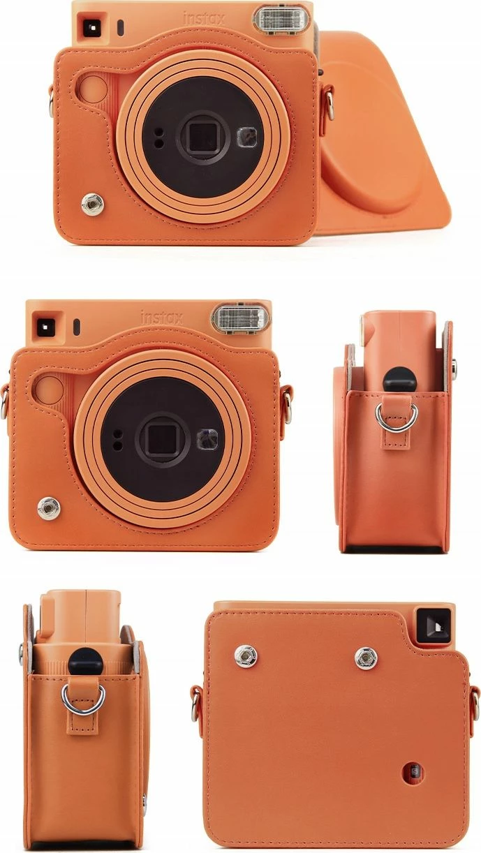 Këllëf mbrojtës LoveInstant për Fujifilm Instax Square SQ1, me rrip qafe, portokalli