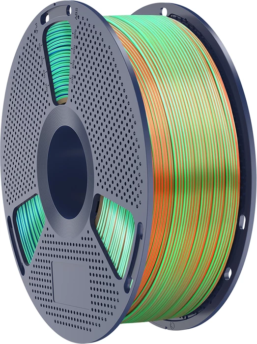 Filament 3D Sunlu PLA+ Silk Tri-Color, PLA+ Silk TC O Blu G, portokalli-blu-jeshile