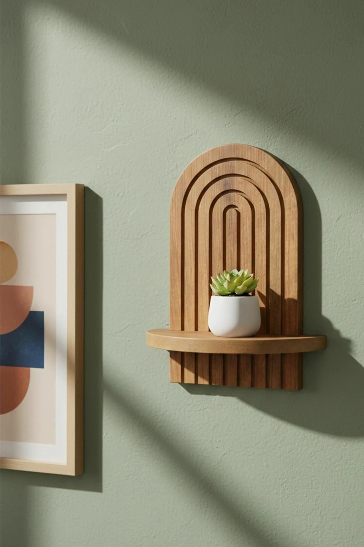 Raft muri dekorativ Skye Decor, Artmtkwll1, ngjyrë lisi