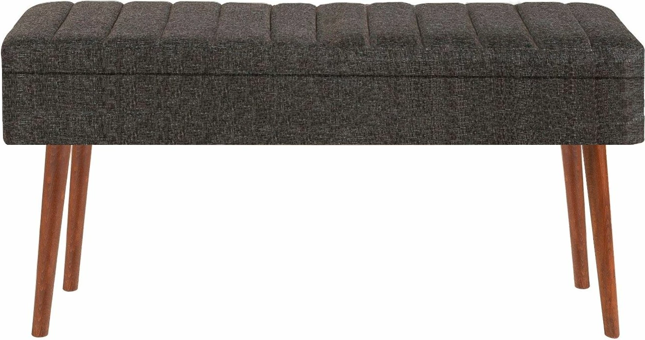 Tavolinë me karrige, set 5 pjesësh, zgjatshme, Hanah Home Vina 1053-4, antracit, arre