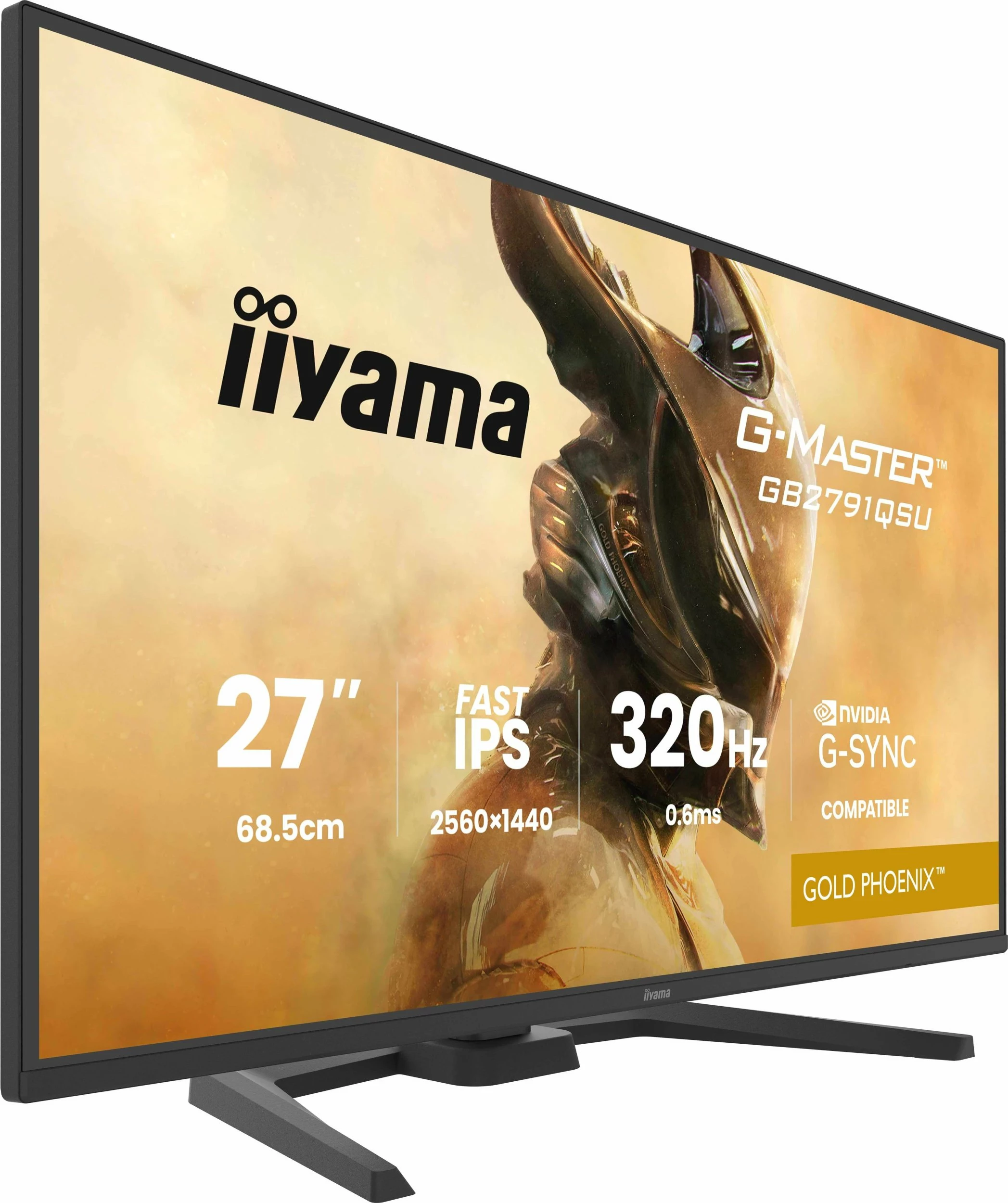 Monitor gaming iiyama G-Master GB2791QSU-B1 Gold Phoenix 27\" WQHD 320Hz Fast IPS 0.6ms, zi