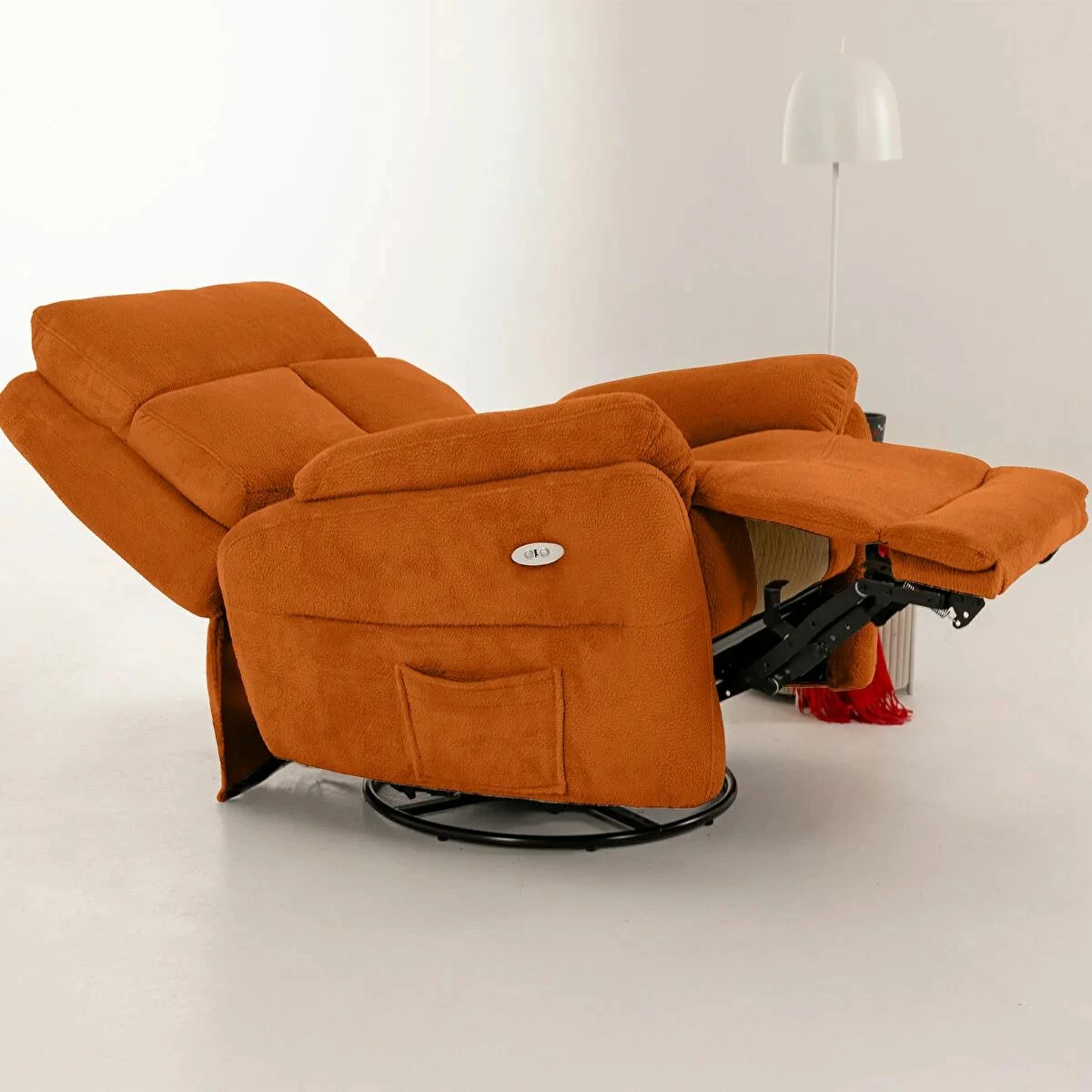Karrige relaksuese Comfera elektrike, ngjyrë e kuqe tullë, Atelier del Sofa
