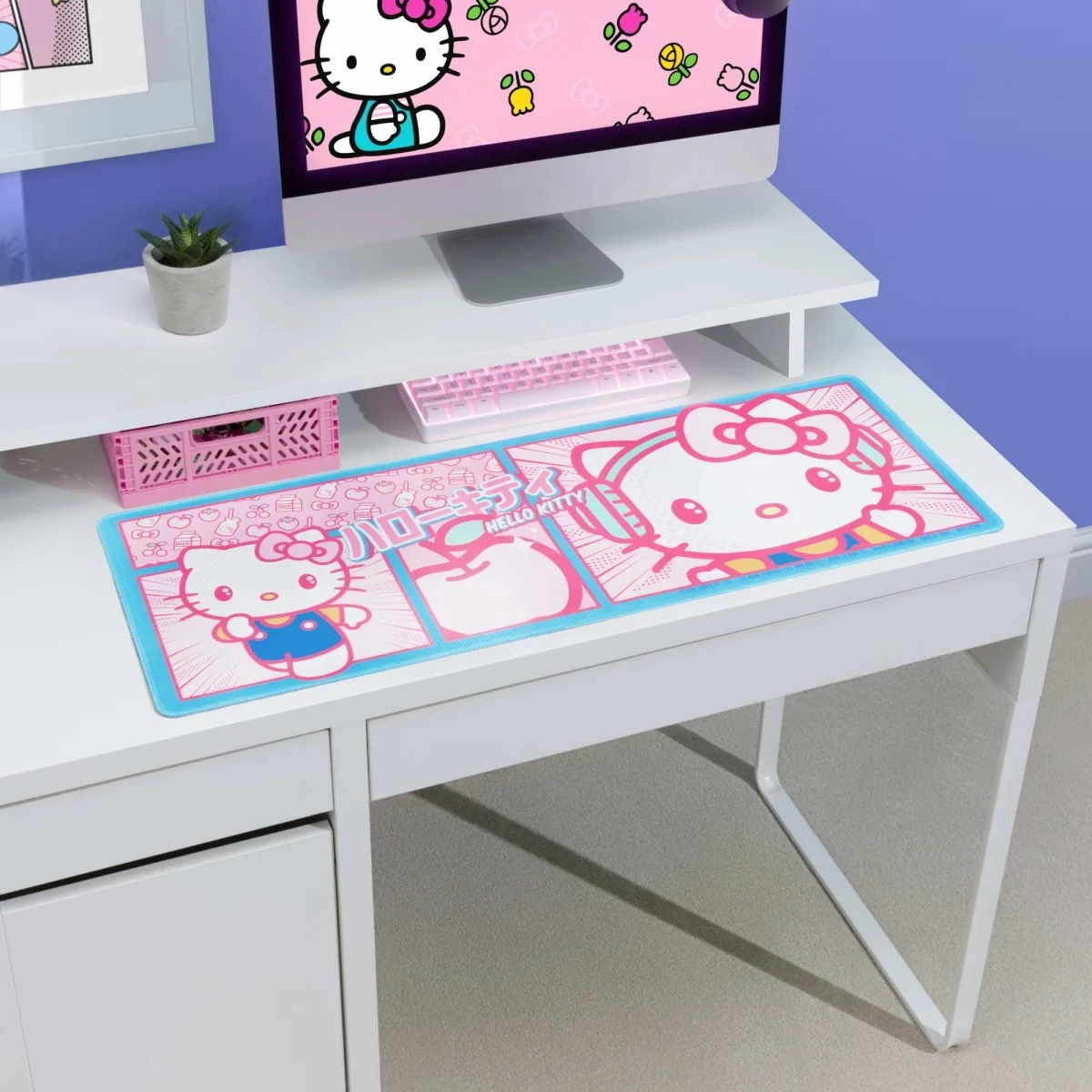 Mauspad Paladone Hello Kitty 800x300 mm, rezistent ndaj ujit, rozë