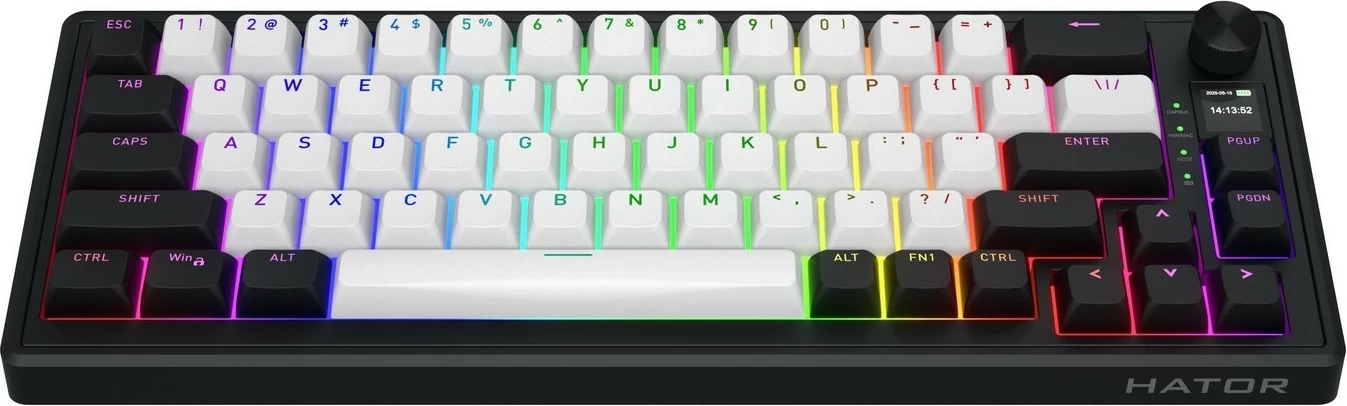 Tastierë gaming Hator Skyfall 65 MAG ULTIMA 8K, RGB, wireless/wired, hot-swap, bardhë-zi