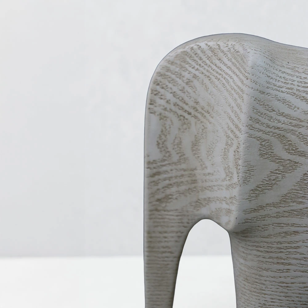 Dekor elefant ZAMBIA.2, polirezine, bezhë, 16.5x9x18cm