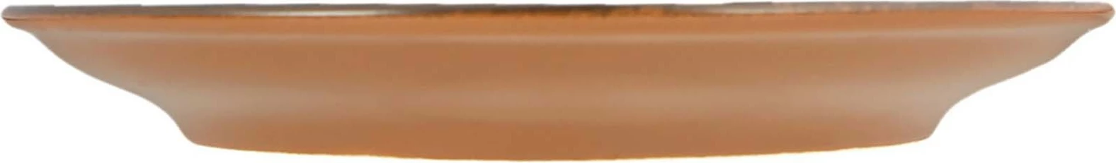 Pjatë e sheshtë Porland Lykke, Ø170 mm, porcelan, kafe, set 6 copë