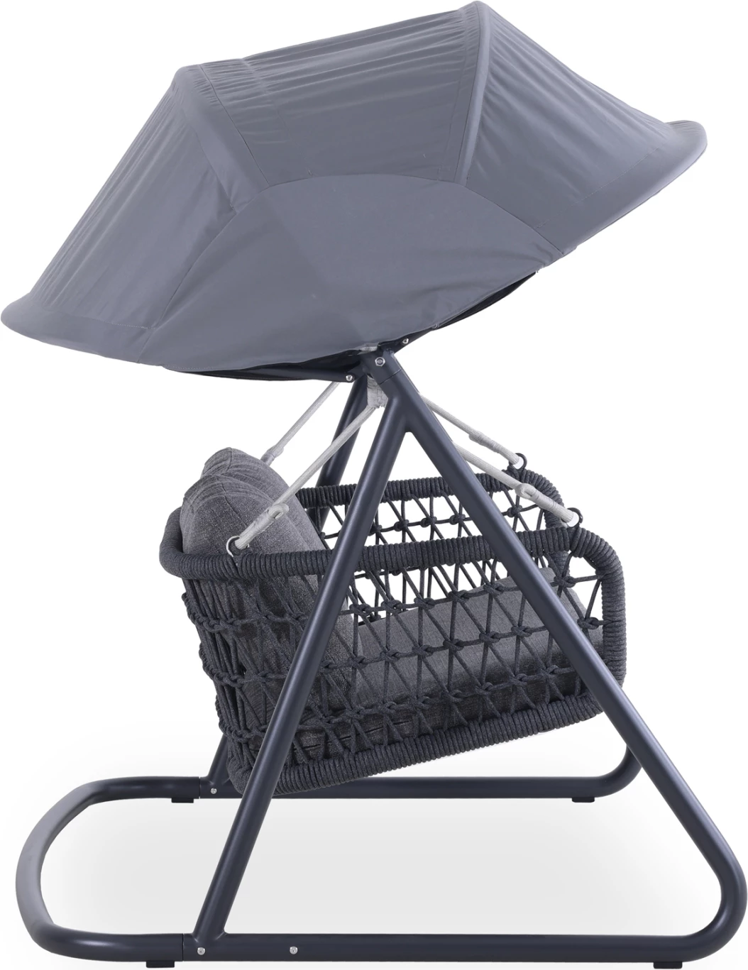 Lëkundëse me tendë për jashtë, 3 vende, ngjyrë gri e errët, alumin, EXCELSIOR CD6411.02, 185x134x175cm