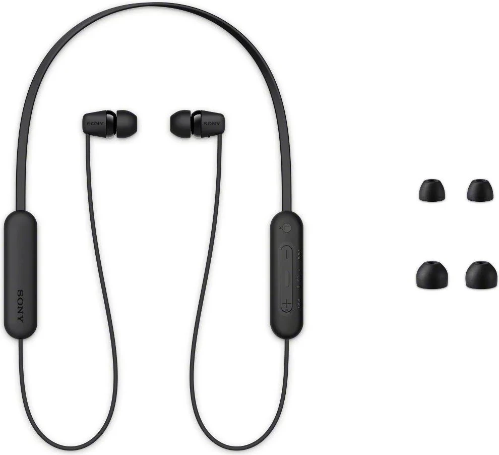 Kufje Sony WI-C100 (WIC100B.CE7) Bluetooth in-ear wireless, IPX4, 25h, të zeza