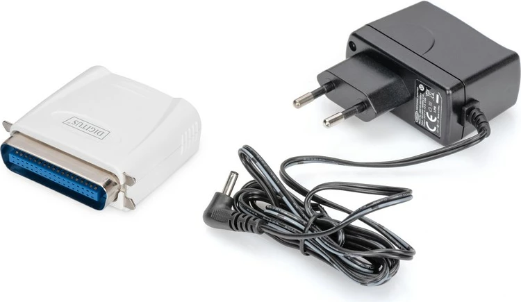 Server printimi Digitus DN-13001-1, 1 portë, 1xLPT, 1xRJ-45, i bardhë