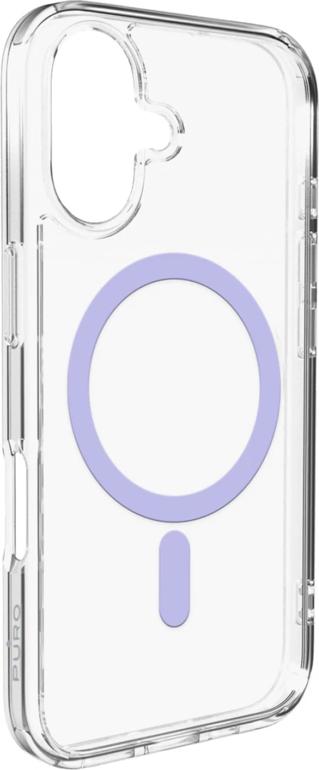 Mbështjellës Puro Lite Mag për iPhone 17, kompatibil me MagSafe, transparent me unazë rozë