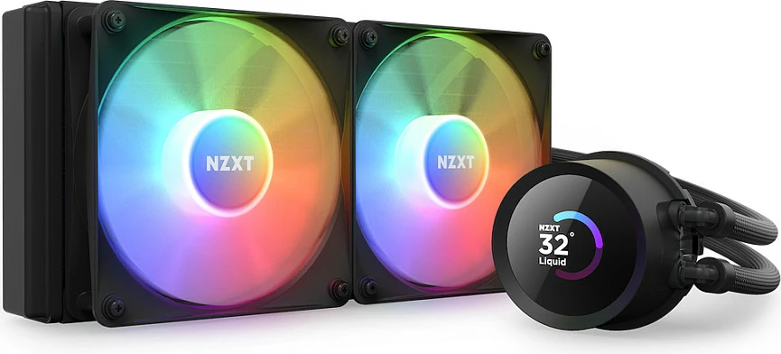 Ftohës uji AIO për CPU NZXT Kraken 240 RGB, 240mm, TFT-LCD, i zi