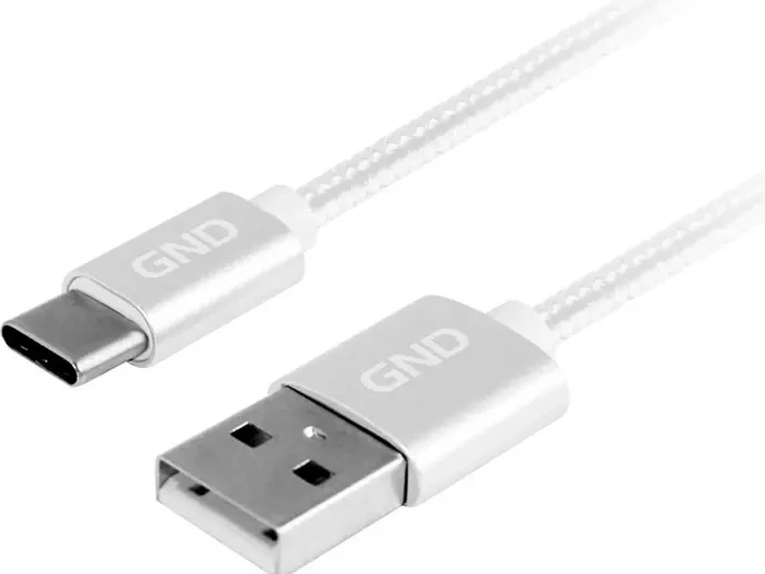 Kabllo Usb GND GNDMICUSB200MM05 (Bardhë, 1m)