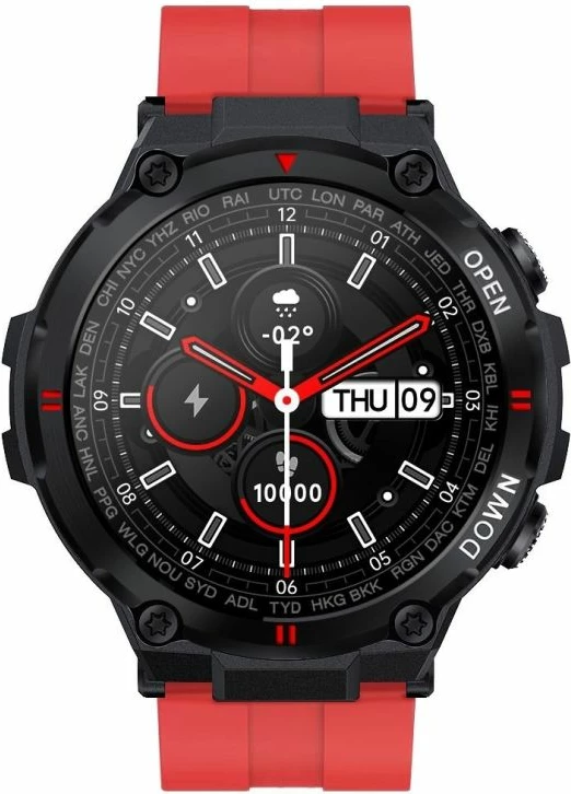 Smartwatch Gravity për meshkuj, e zezë