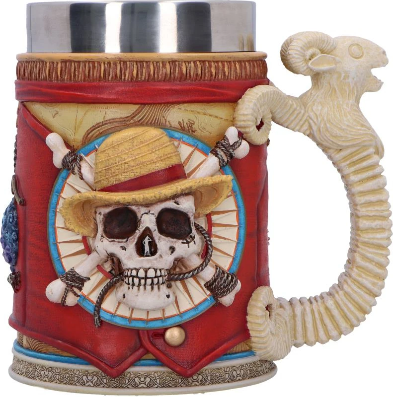 Mug NEMESIS NOW One Piece Luffy, resin me insert inox, në kuti, e kuqe