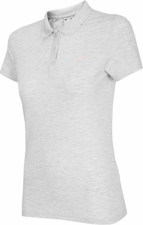 Maicë polo për femra 4F, ngjyrë e bardhë melange [Madhësia: XL]
