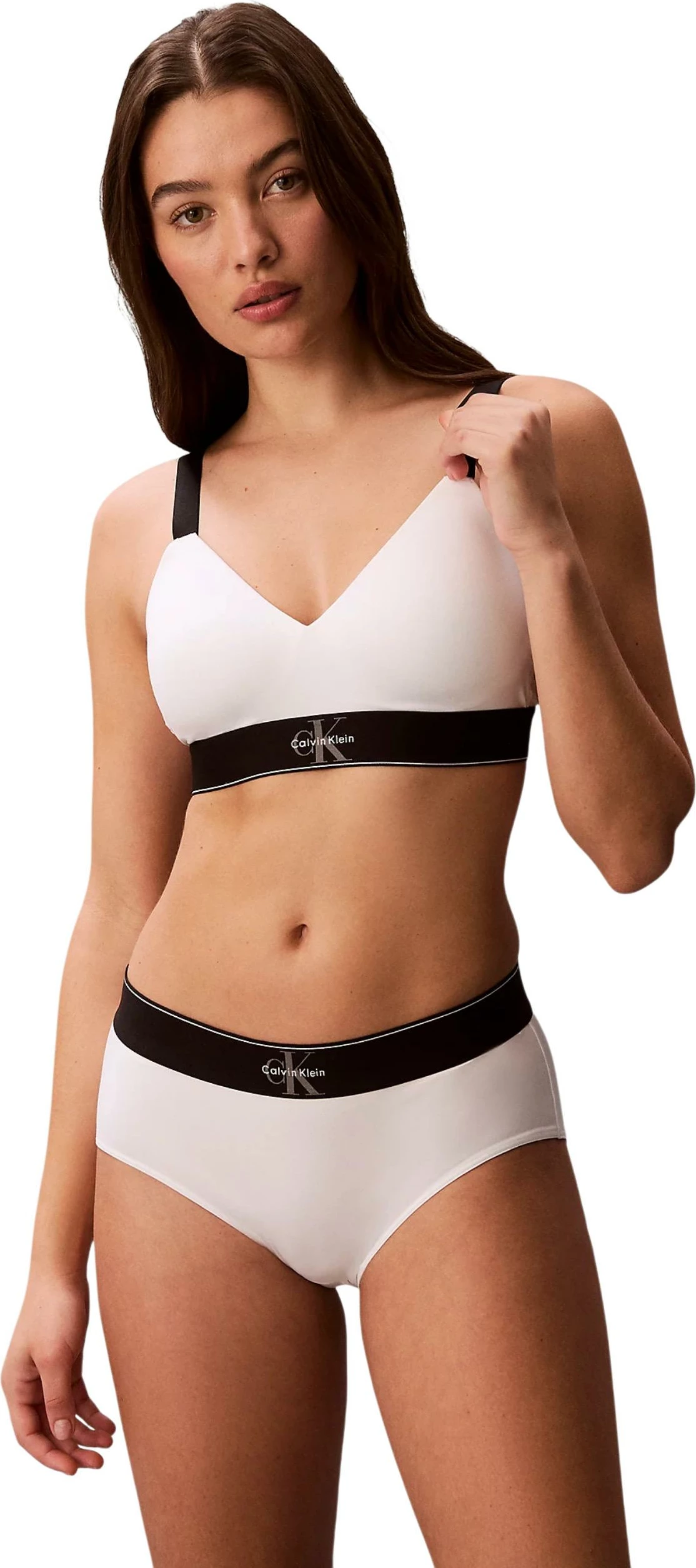 Sutjenë bralette Calvin Klein Underwear LV00QF8877 për femra, e bardhë [Madhësia: L]