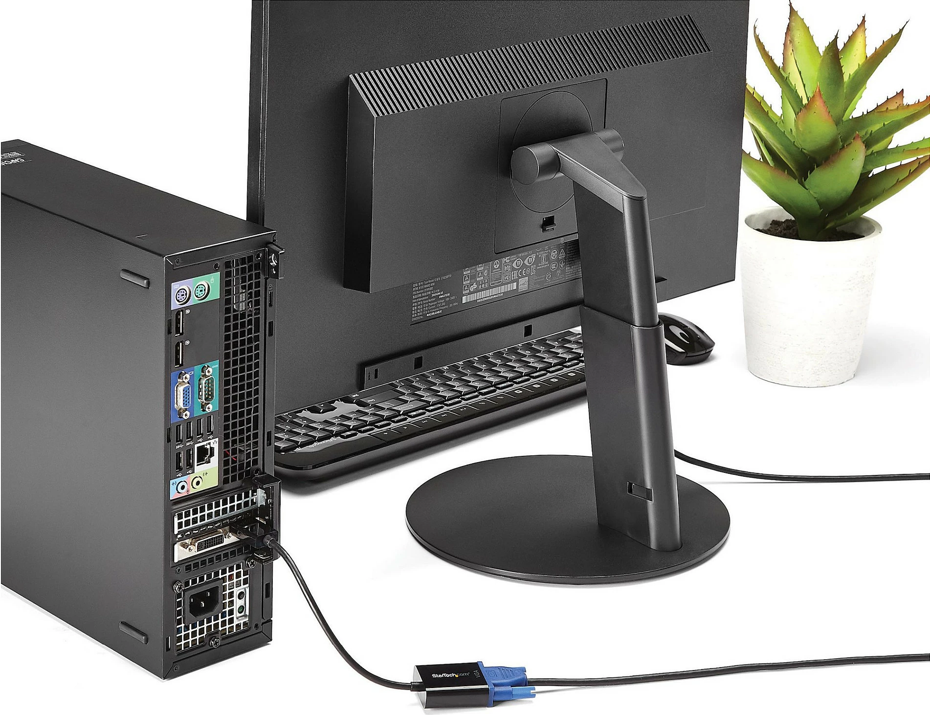 Adapter DisplayPort në VGA StarTech DP2VGA3, aktiv, 1080p, 0.1 m, i zi